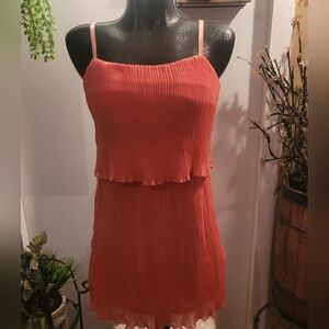 HKR Collection peach/pink accordion pleated dress Size M